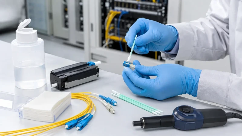 Fiber optic connector cleaning tools Fiber optic connector cleaning tools